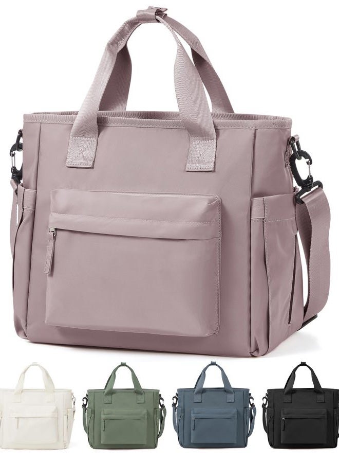 UPPACK Insulated Lunch Bag Women Large Lunch Tote Bag with Shoulder Strap Adult Lunch Box Fit and Fresh Lunch Bags for Women Men Lunch Boxes for Work Foldable Pink Purple Lunch Bag with Water Bottle Holder - Image 1