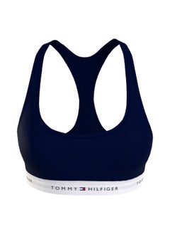 TOMMY HILFIGER Women's Tommy Icons Unlined Bralette - Cotton blend, Blue  - Image 1
