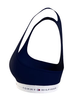 TOMMY HILFIGER Women's Tommy Icons Unlined Bralette - Cotton blend, Blue  - Image 3