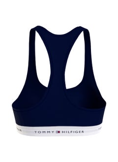 TOMMY HILFIGER Women's Tommy Icons Unlined Bralette - Cotton blend, Blue  - Image 2