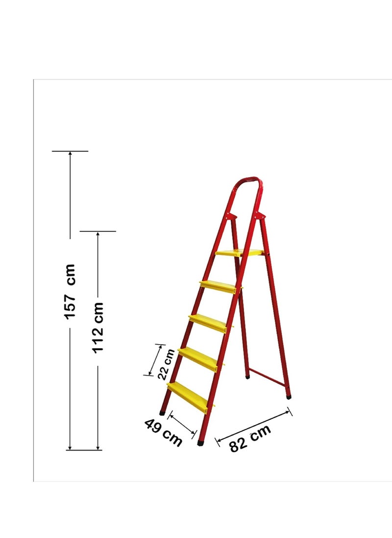 Generic - 5-Step Multipurpose Ladder – Foldable Anti-Slip Step Ladder for Home and Office Use - Image 1