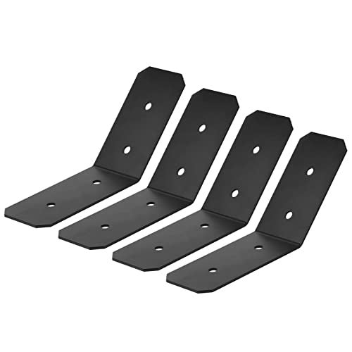 Fanmao 4 Pcs 45 Degree Angle Brackets for 4x4 Nominal Posts, Pergola & Gazebo Lumber Connector, 11-Gauge - Image 3