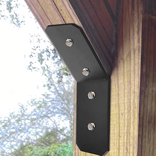 Fanmao 4 Pcs 45 Degree Angle Brackets for 4x4 Nominal Posts, Pergola & Gazebo Lumber Connector, 11-Gauge - Image 4