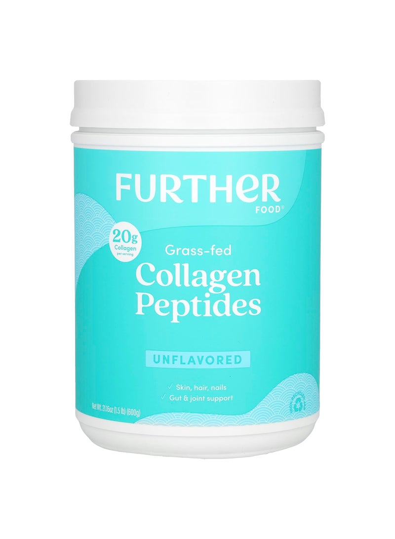 Grass-Fed Collagen Peptides, Unflavored, 21.16 oz (600 g)