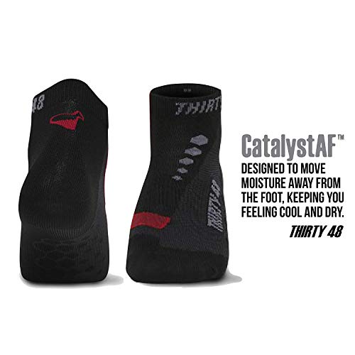 Thirty48 Low Cut Cycling Socks for Men and Women | Unisex Breathable Sport Socks (Medium - Women 7-10 // Men 6-9, [3 Pairs] Black Mixed Color) - Image 3