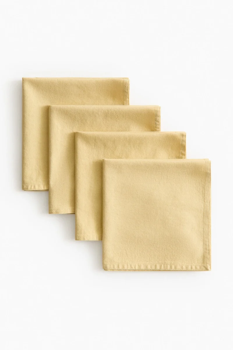 H&M 4-pack linen-blend napkins