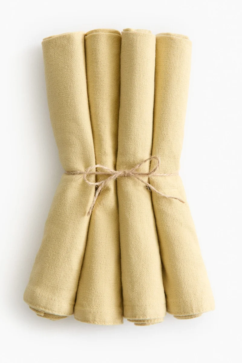 H&M 4-pack linen-blend napkins