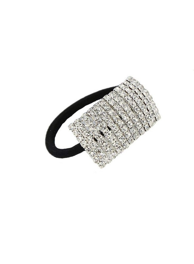 5 قطع المرأة العصابات الشعر الأزياء كريستال حجر الراين العلاقات الشعر Hairties Scrunchies إكسسوارات الشعر ذيل حصان حامل - Image 2
