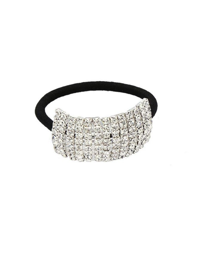 5 قطع المرأة العصابات الشعر الأزياء كريستال حجر الراين العلاقات الشعر Hairties Scrunchies إكسسوارات الشعر ذيل حصان حامل - Image 4