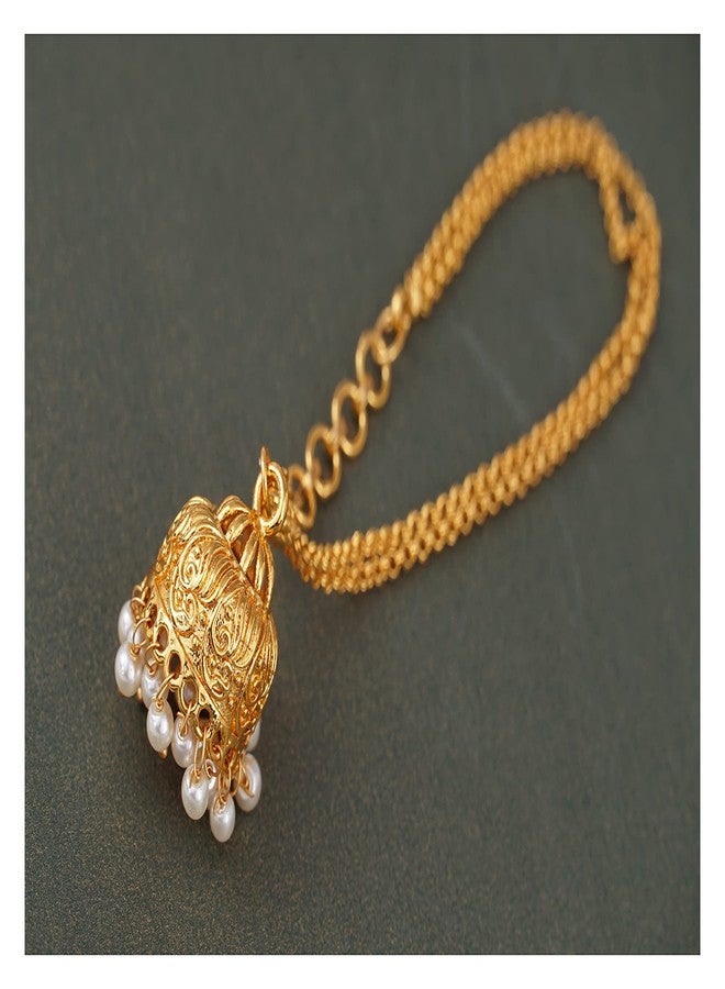 JFL Unisex Adult - Jewellery for Less Combo of One Gram Gold Plated Ganesha & Jhumki Rakhi Bracelet for Bhaiya Bhabhi,Valentine - Image 3