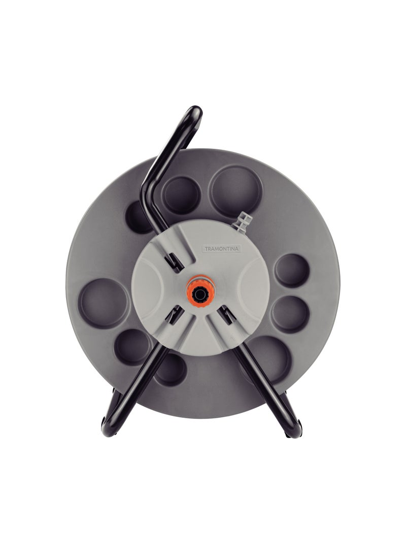 TRAMONTINA بكرة خرطوم مصنوعة من بولي بروبيلين ثقيل السُمك وسعة تخزين تصل إلى 55 متر خرطوم بقطر 1/2 بوصة - Image 4