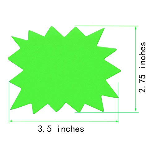 YTYKINOY 200 Pieces Fluorescent Promotion Retail Sale Signs Starburst Signs Bright Paper Signs - Image 2