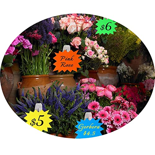 YTYKINOY 200 Pieces Fluorescent Promotion Retail Sale Signs Starburst Signs Bright Paper Signs - Image 4