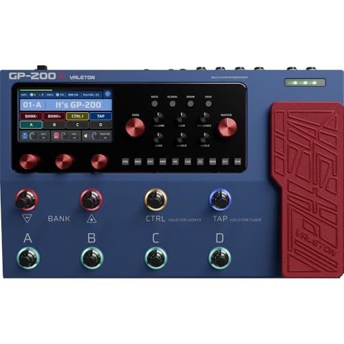 Valeton Guitar Pedal Multi-Effects Processor Guitar Bass Amp Modeling IR Cabinets Simulation with FX Loop MIDI I/O Expression Pedal Stereo OTG USB Audio Interface GP-200X - Image 1