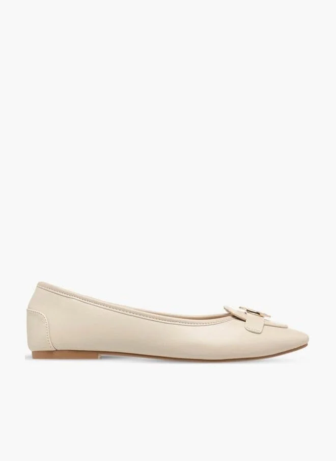 Paprika BEIGE Logo Accent Slip-On Ballerina Shoes for Women | Best Price UAE