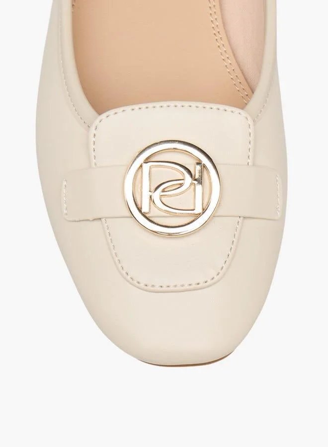 Paprika BEIGE Logo Accent Slip-On Ballerina Shoes for Women | Best Price UAE