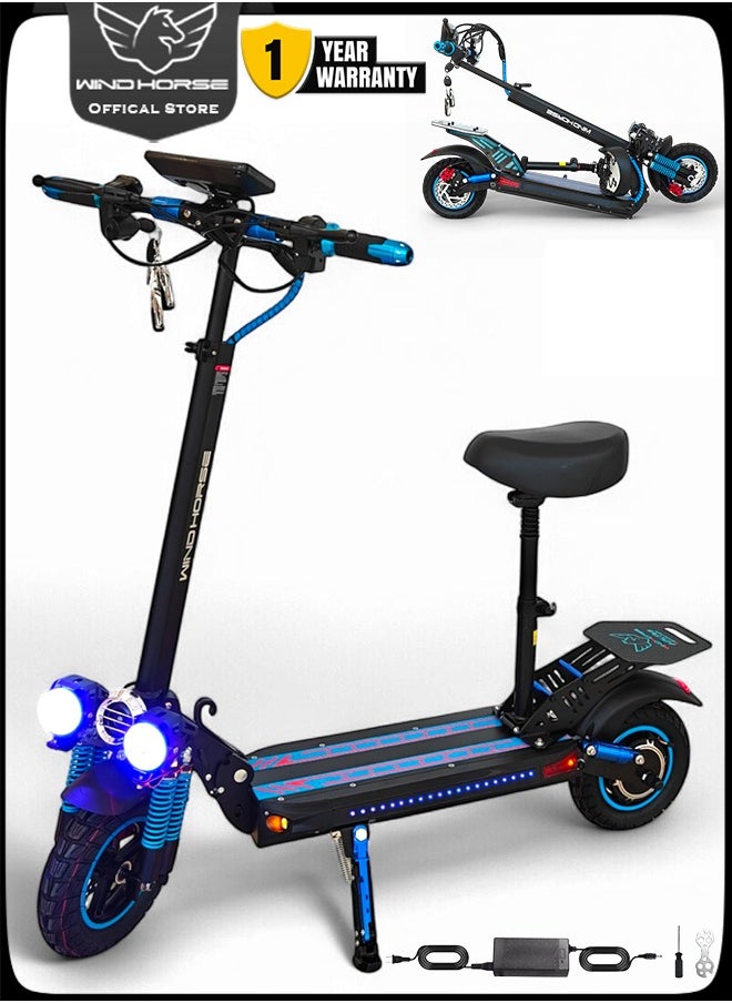 Wind Horse H5 Pro Electric Folding Scooter, 1200W Motor, 48V 18Ah Battery, 41KM Range, Dual Suspension and Remote Lock  - Image 1