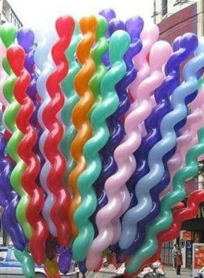 FULLFILLS Mixed Spiral Latex Balloons Wedding Kids Birthday Party Decoration (50 Pieces) - Image 1