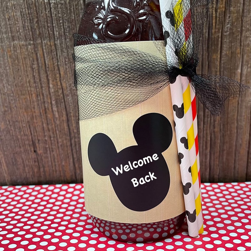 Outside the Box Papers Mickey Mouse Inspired Ice Cream Party Set with 12 Ounce Cups, Plastic Spoons and Mouse Ear Chalkboard Labels 16 Each Red, Black, Yellow, White - Image 4
