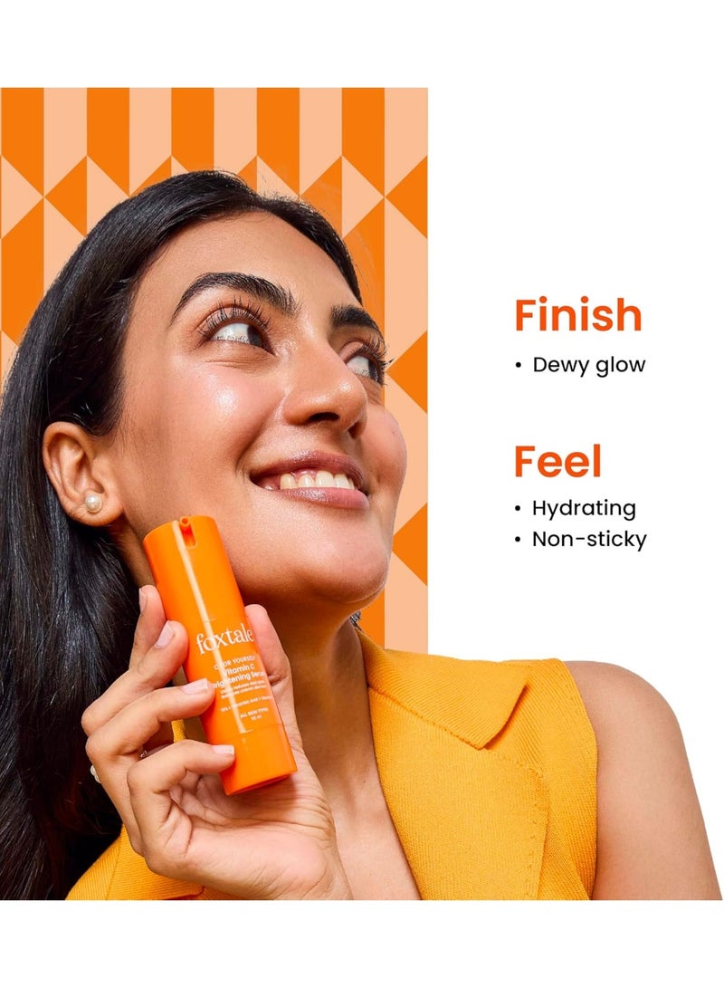 Foxtale 15% Vitamin C Face Serum for Glowing Skin Pure L Ascorbic Acid and Vitamin E Brightening Serum for Dark Spots Dull Skin Uneven Skin Tone All Skin Types 30 ml - Image 3