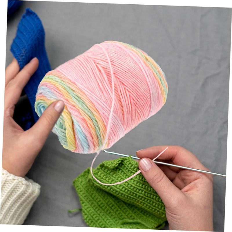 Gadpiparty Gradient Colored Cotton Yarn for DIY Knitting and Crocheting Soft Multi Function Cotton Yarn for Blankets Home Decor Jewelry Making Beading and Craft Projects - Image 5