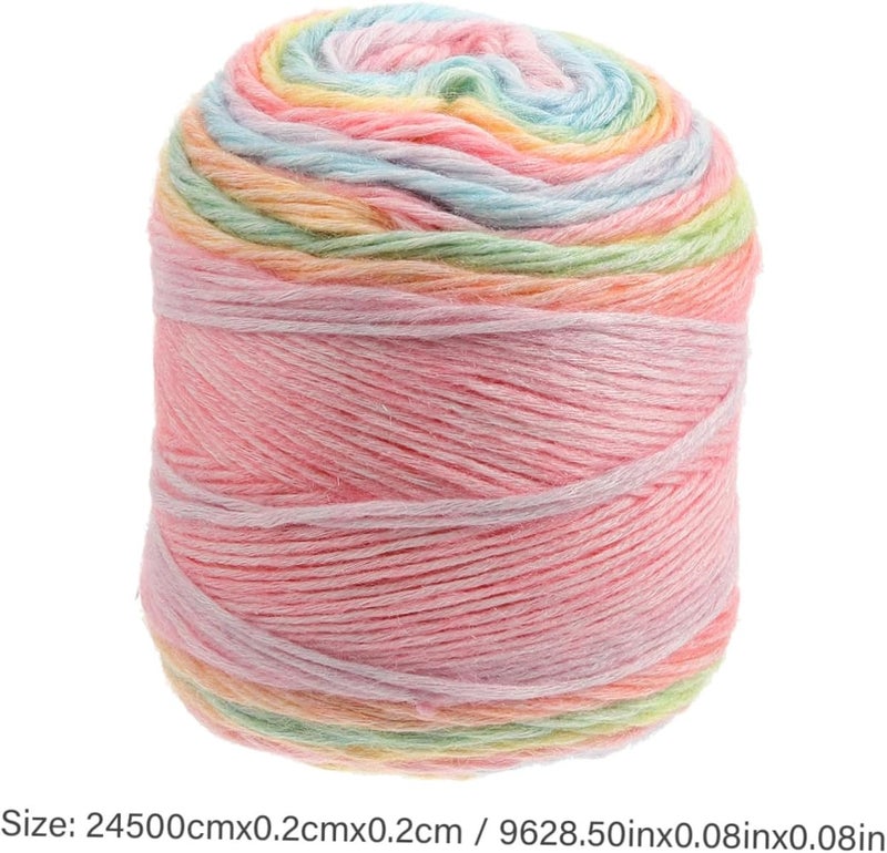 Gadpiparty Gradient Colored Cotton Yarn for DIY Knitting and Crocheting Soft Multi Function Cotton Yarn for Blankets Home Decor Jewelry Making Beading and Craft Projects - Image 2