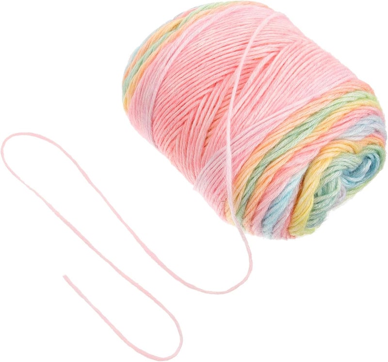 Gadpiparty Gradient Colored Cotton Yarn for DIY Knitting and Crocheting Soft Multi Function Cotton Yarn for Blankets Home Decor Jewelry Making Beading and Craft Projects - Image 1