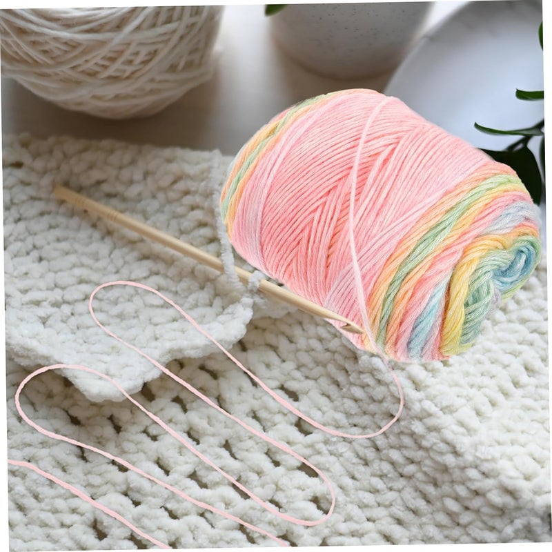 Gadpiparty Gradient Colored Cotton Yarn for DIY Knitting and Crocheting Soft Multi Function Cotton Yarn for Blankets Home Decor Jewelry Making Beading and Craft Projects - Image 4