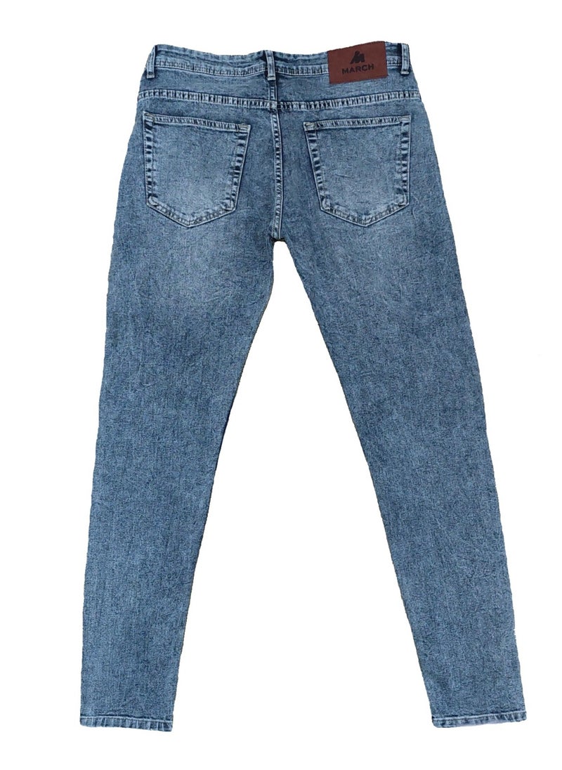 MARCH - Men's light blue Lycra jeans - Image 1