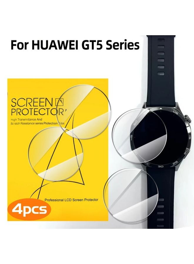 4 Pack Tempered Glass Screen Protector For Huawei Watch GT5 41mm 9H Hardness Bubble Free - Image 1