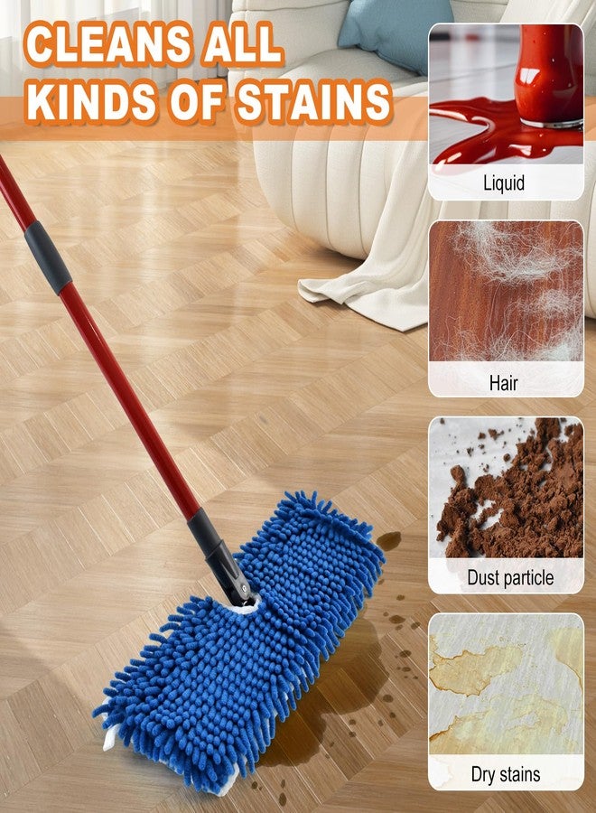 DLAIMI Microfiber Mops for Floor Cleaning, Flat Mop for Wet & Dry Use, Dust Mop for Hardwood Floors with 3 Reusable Pads for O Cedar Hardwood Floor 'N More 3-Action Mop and Extendable 58" Long Handle - Image 4
