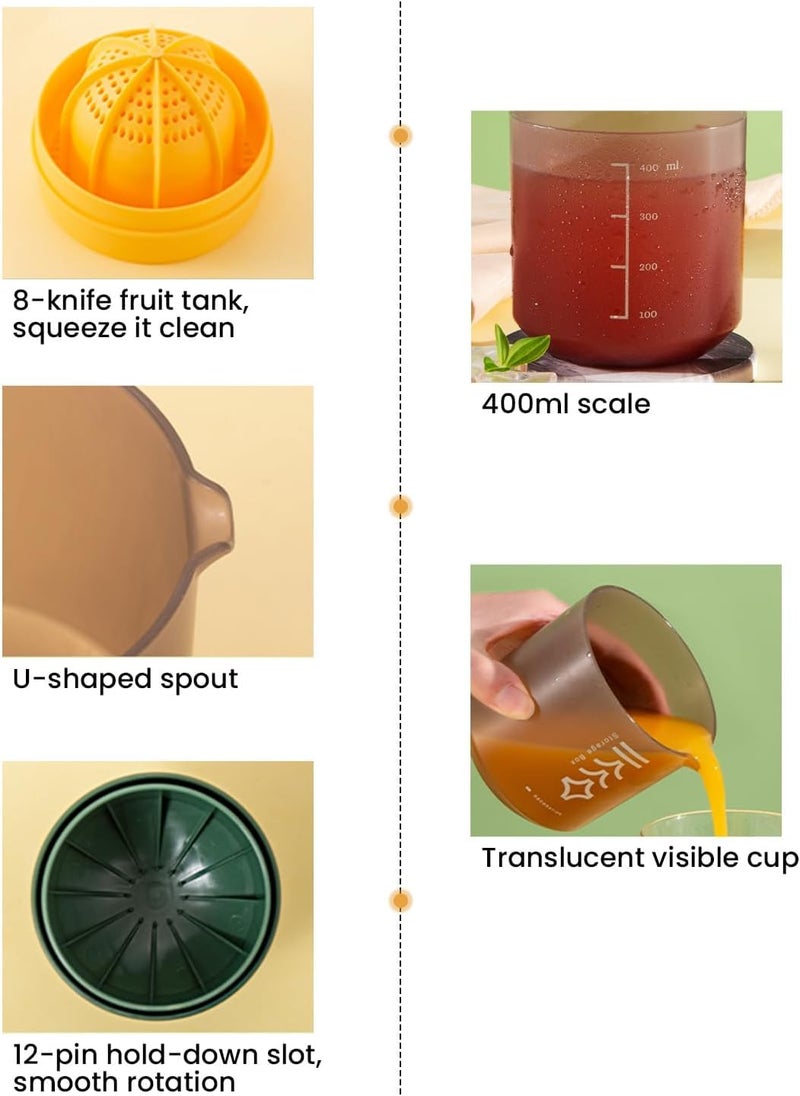 LOOKMINT Manual Citrus Juicer with Dual Mode Design Portable Juice Extractor with Scale for Orange Lemon Lime - Image 2