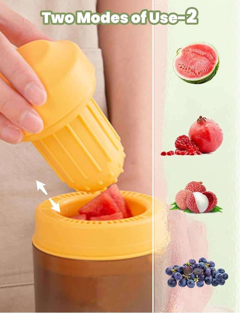 LOOKMINT Manual Citrus Juicer with Dual Mode Design Portable Juice Extractor with Scale for Orange Lemon Lime - Image 3