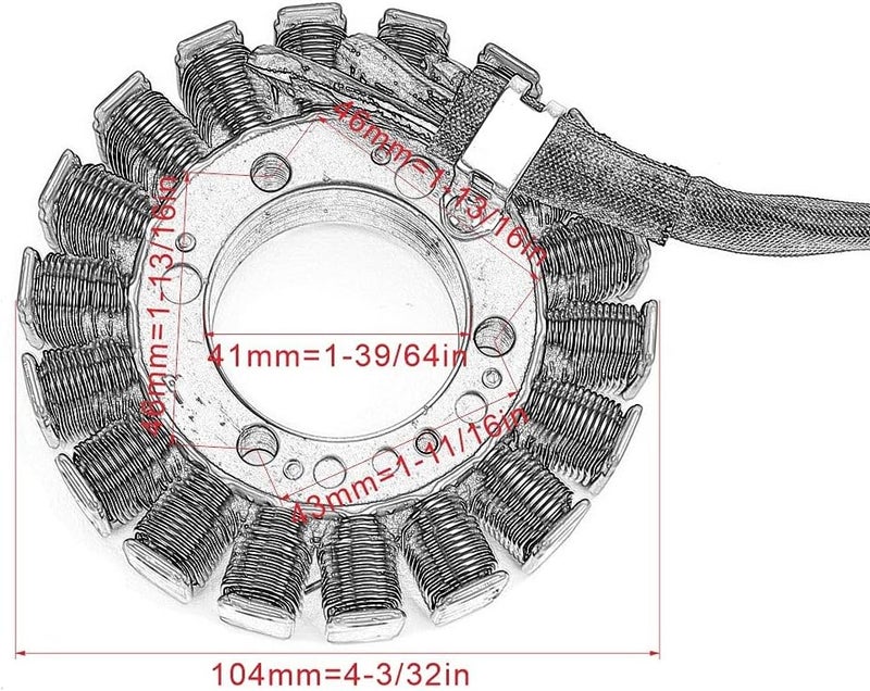 Wivplex Generator Stator Coil for Yamaha TMAX 500 - Image 2