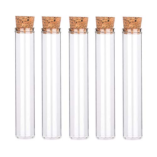 BENECREAT 20 Pack 30ml (1oz) Glass Tubes with Cork Stoppers, Small Clear Empty Bottles for Essential Oils, Perfume, Science Experiments & Decorative Storage - Image 4
