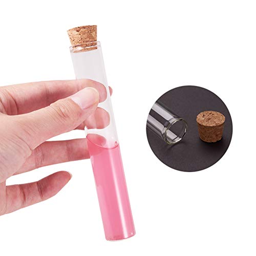 BENECREAT 20 Pack 30ml (1oz) Glass Tubes with Cork Stoppers, Small Clear Empty Bottles for Essential Oils, Perfume, Science Experiments & Decorative Storage - Image 3