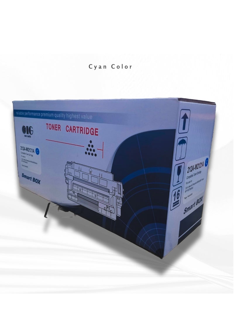 IG Compatible 212A Cyan Toner Cartridge – For HP Color LaserJet Enterprise M554, M555, MFP M578 – Up to 4,500 Pages