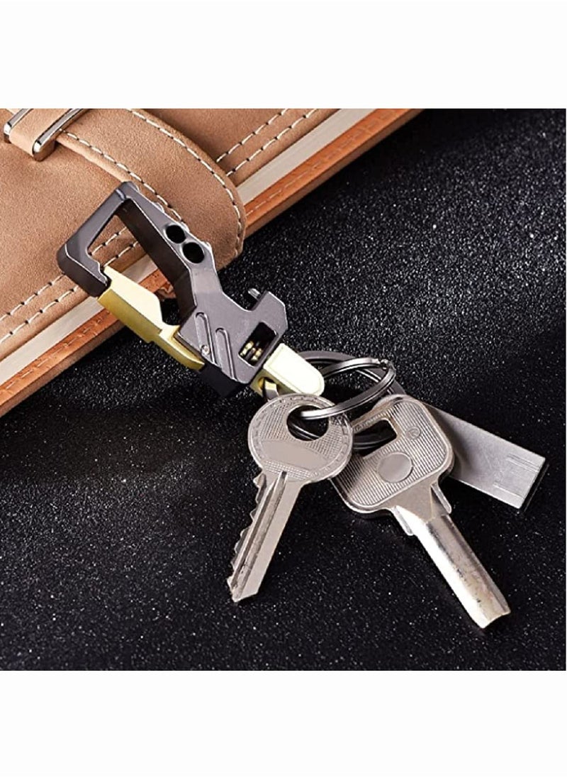 Key Chains EDC Key Rings Bottle Opener Keychain Car Keys Tactical Carabiner Keychain with Clip Llaveros de Hombre for Men and Women