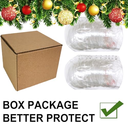 JK-GMTE 12Pack 80mm Clear Christmas Ball Ornaments, 3.14IN Fillable DIY Craft Plastic Balls Transparent Xmas Decor Balls - Fillable Bauble Ball Ornaments for Holiday Wedding Party Décor - Image 4