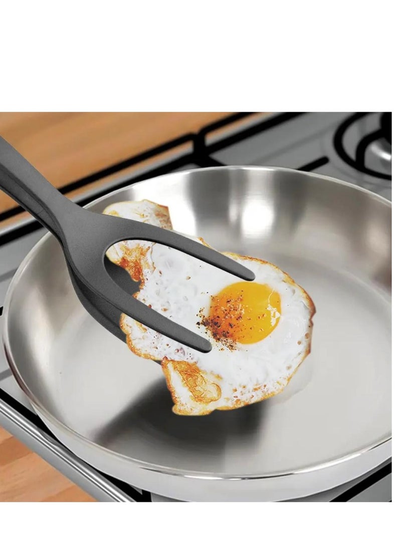 QiaoKai 2 in 1 Stylish Non Stick Spatula for Effortless Cooking, Spatula Kitchen Essential, Easy to Flip Spatula  - Image 2