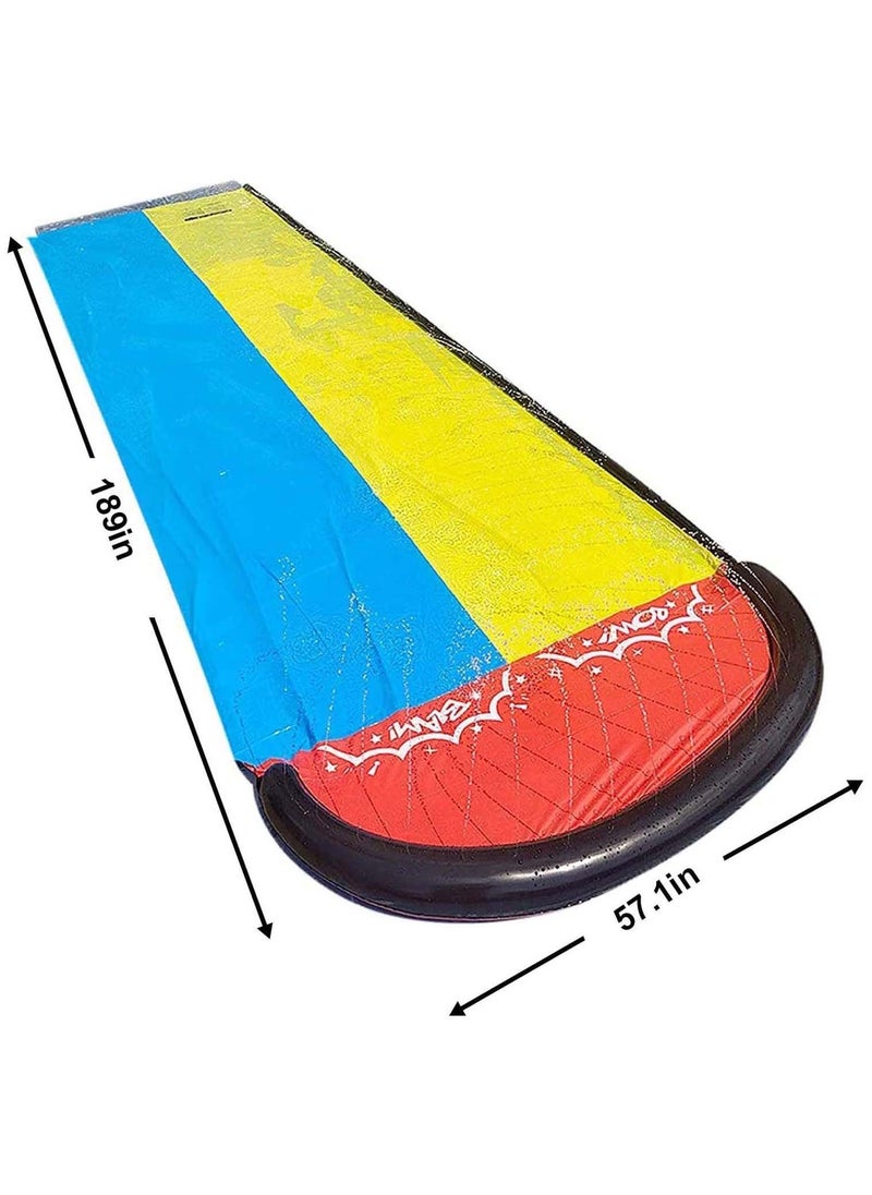 Y&D Lawn Water Slides for Kids Adults, Lane Slip, Splash & Slide Backyards, Waterslide with 2 Boogie Boards, 15.7FT Sliding Racing Lanes Sprinklers, Durable PVC Construction  - Image 4