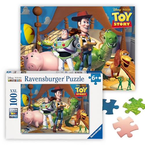 Ravensburger رايفنزبرجر - ديزني بيكسار قصة لعبة - 100 قطعة لغز - الشخصيات المفضلة من الفيلم - صورة مشرقة لودي وأصدقائه - جودة ممتازة - هدية مثالية - متعة بدون شاشات - للأطفال من عمر 6 سنوات فما فوق - Image 1