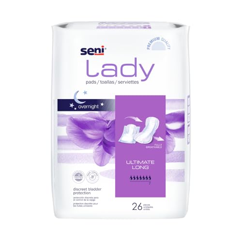 Seni Lady Premium Women Ultimate Long Bladder Control Pads - 26 pcs | Overnight Bladder leakage Protection | Highly Absorbent | Rash Free | Breathable & Comfortable - Image 1