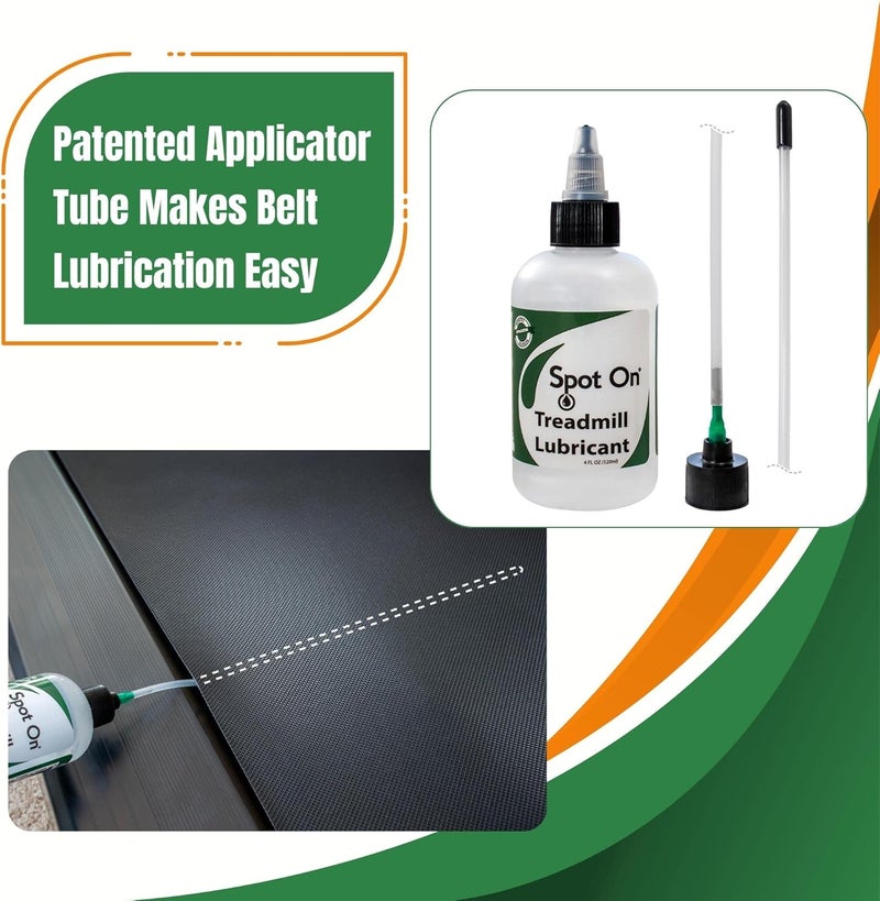 Spot-On Premium Treadmill Belt Lubricant - Made in The USA - Patented 8 inch Application Tube and Precision Twist Cap - 100% Pure Silicone - - Image 4