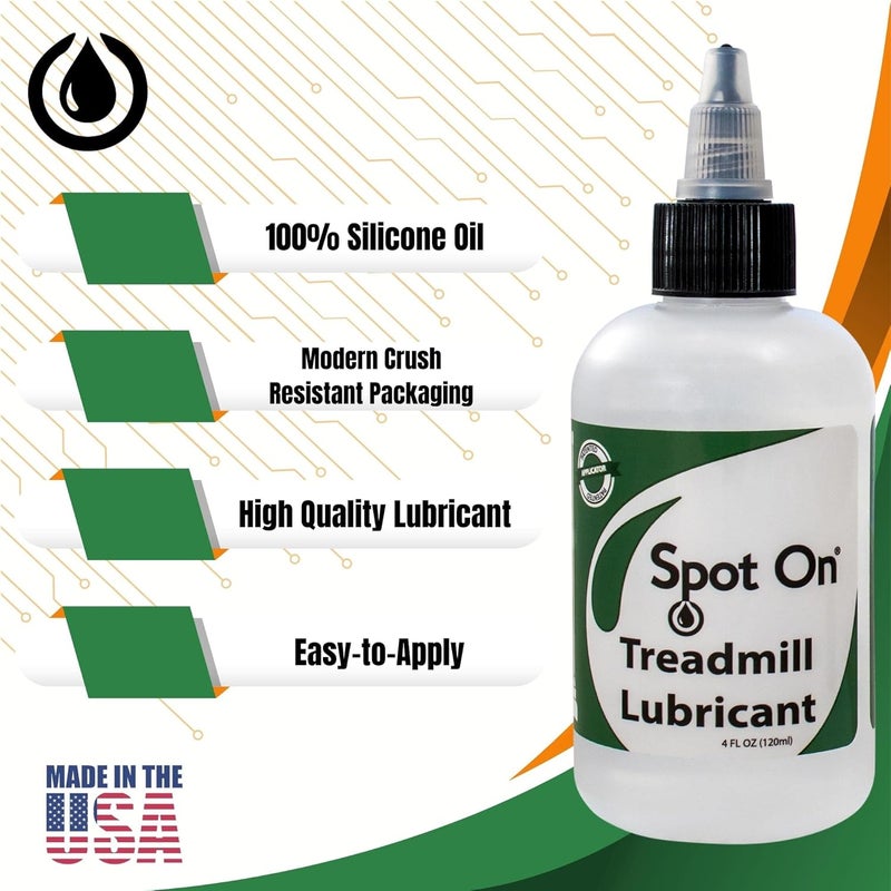 Spot-On Premium Treadmill Belt Lubricant - Made in The USA - Patented 8 inch Application Tube and Precision Twist Cap - 100% Pure Silicone - - Image 2