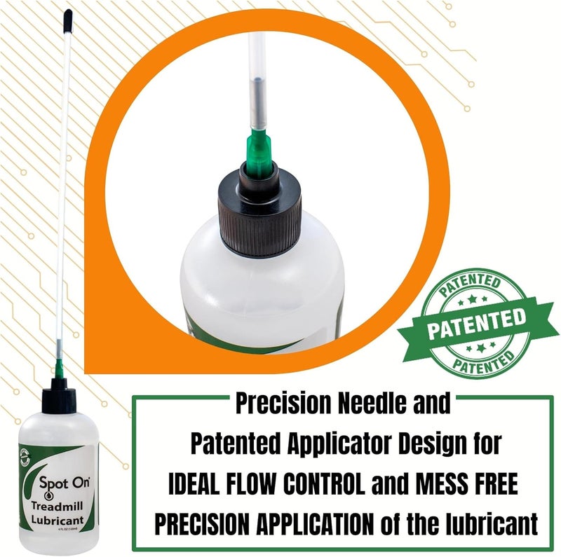 Spot-On Premium Treadmill Belt Lubricant - Made in The USA - Patented 8 inch Application Tube and Precision Twist Cap - 100% Pure Silicone - - Image 3
