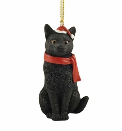 Black Cat Hanging Christmas Tree Ornament Figurine Holiday Stocking Stuffer Cat Lover Gifts Christmas Tree Decorations