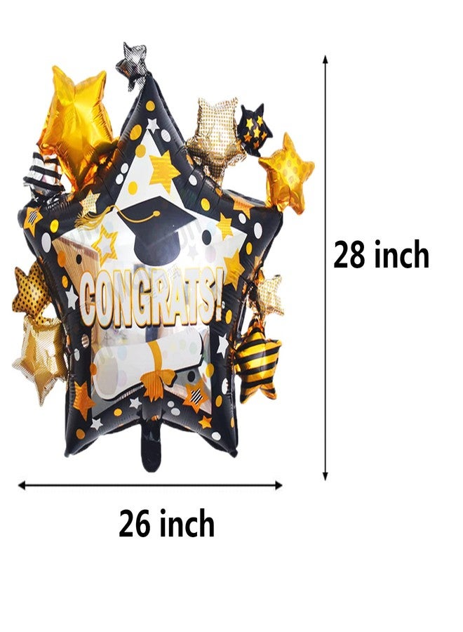 سوتشات مجموعة بالونات التخرج من سوتشات، 3 قطع، بالونات فويل للتخرج، بالون قبعة التخرج لتزيين حفلات التخرج - Image 4