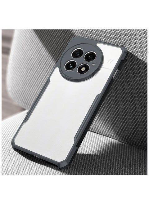 Case for OnePlus 13 Clear Hard PC Back Cover Case with Shockproof Premium TPU Black Border 360 Degree Impact Resistant Camera lens Protection Transparent Cover For OnePlus 13