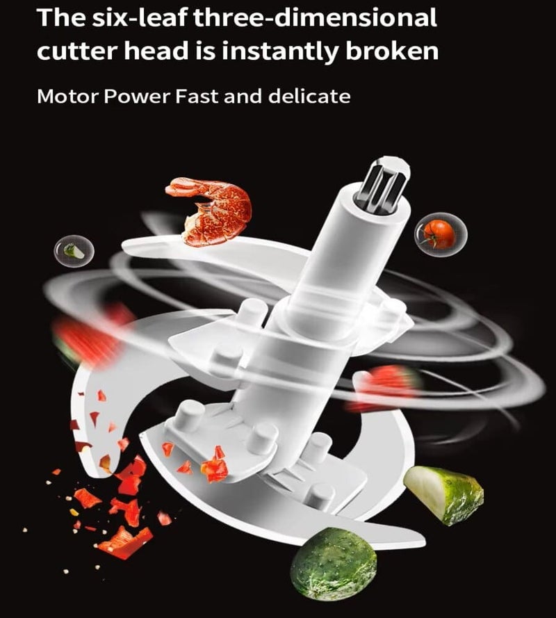 شظايا كريست سليفرز كريست SL-2021 Glass قطاعة لحم كهربائية 3.8 لتر مع 5 شفرات ستانلس ستيل وملحق خفق فضي/شفاف - Image 2